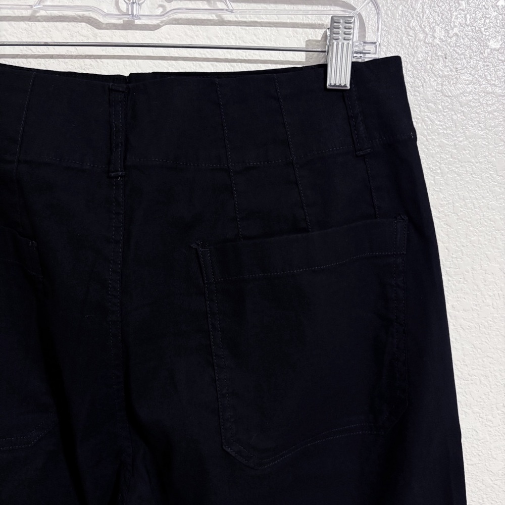 Anthropologie Maeve The Colette Cropped Wide-Leg Pants Magic Fabric in Black - Picture 9 of 11